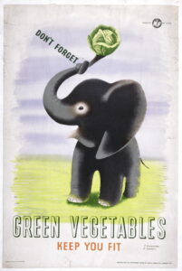 Don't forget, Green Vegetables Keep You Fit. 1999-719 Science Museum Group Collection © The Board of Trustees of the Science Museum